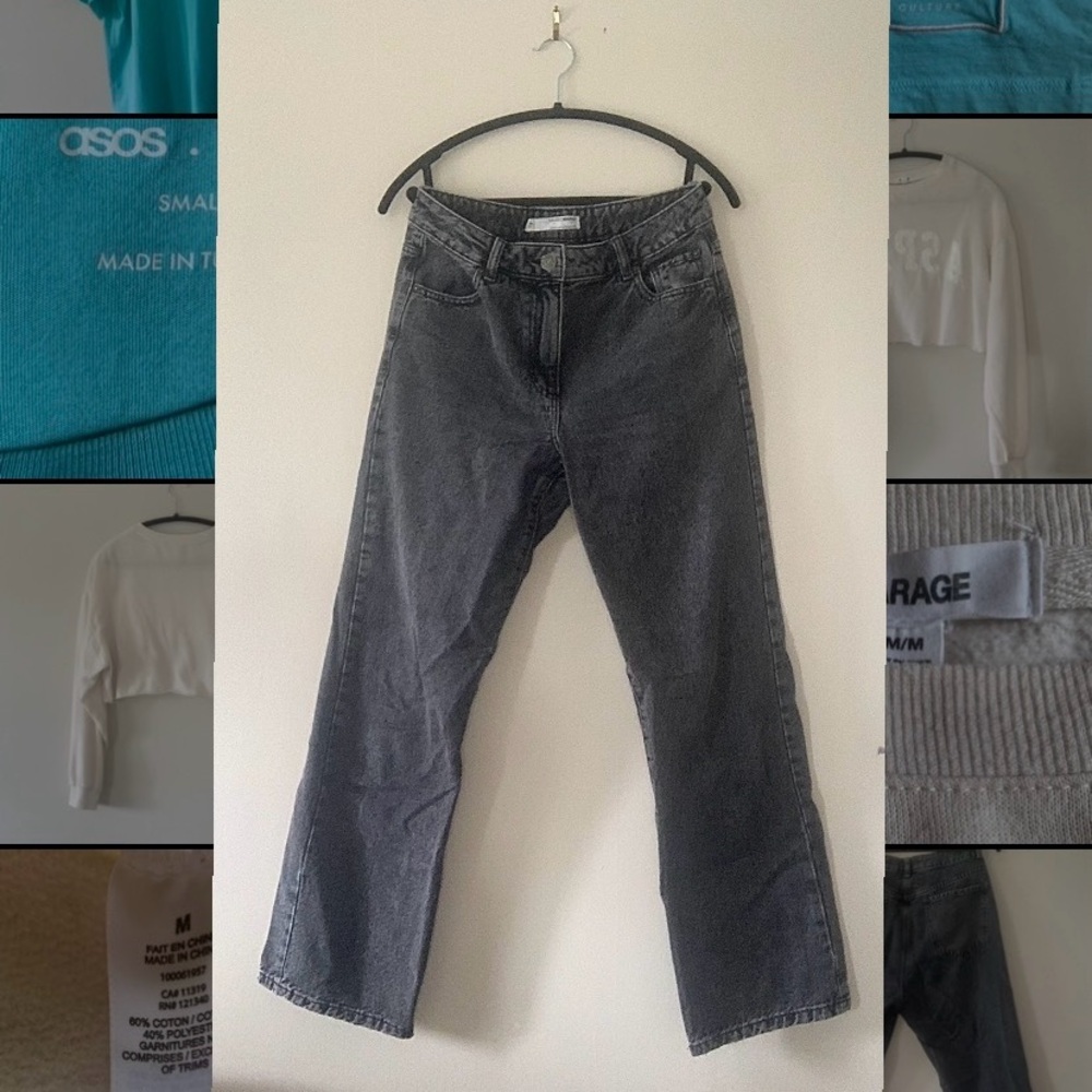 Garage 90s Straight Leg Black Denim Jeans | Women 7